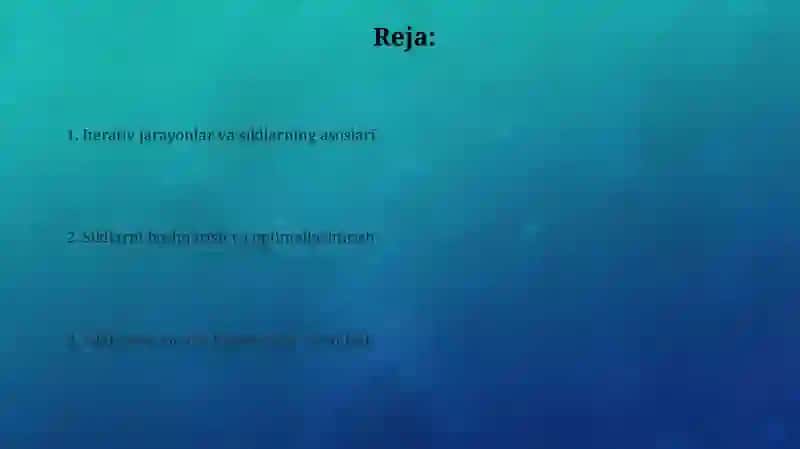Iterativ jarayonlar 2