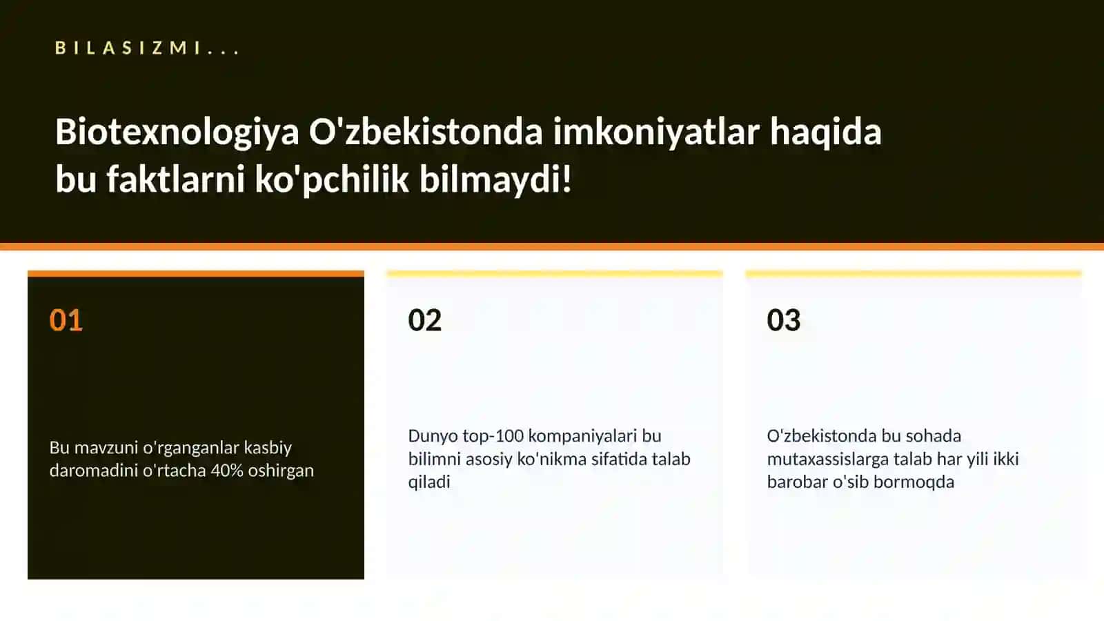 BIOTEXNOLOGIYA VA GENOMIKA 2