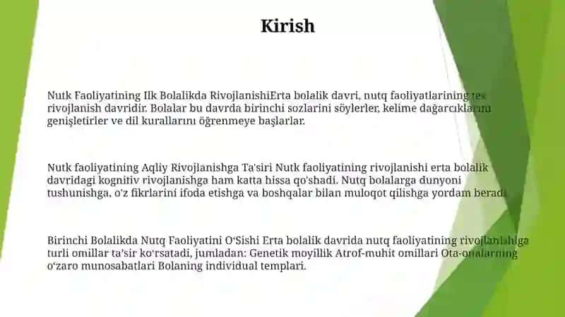 Nutk Faoliyatini OʻSishi Va Aqliy Rivojlanishi 2