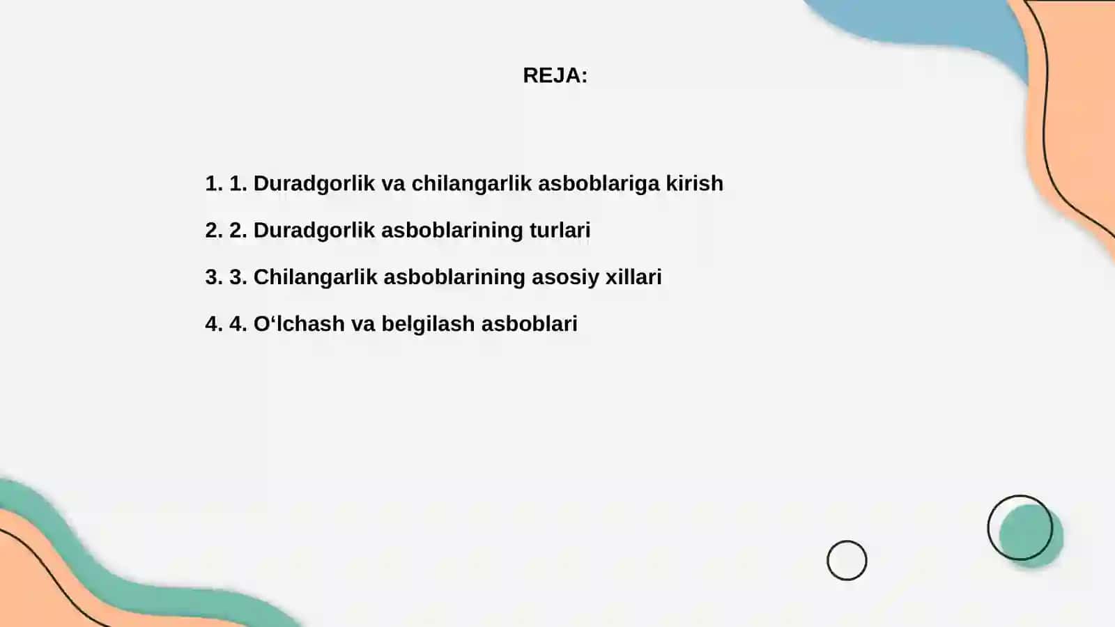 Duradgorlik va chilangarlik ish asboblari 2