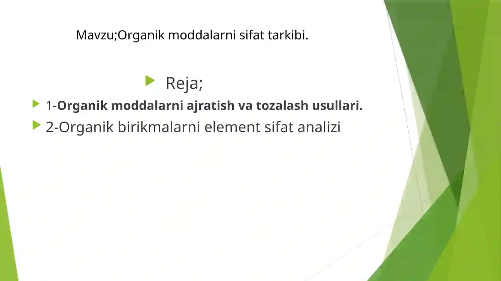 Organik moddalar 2