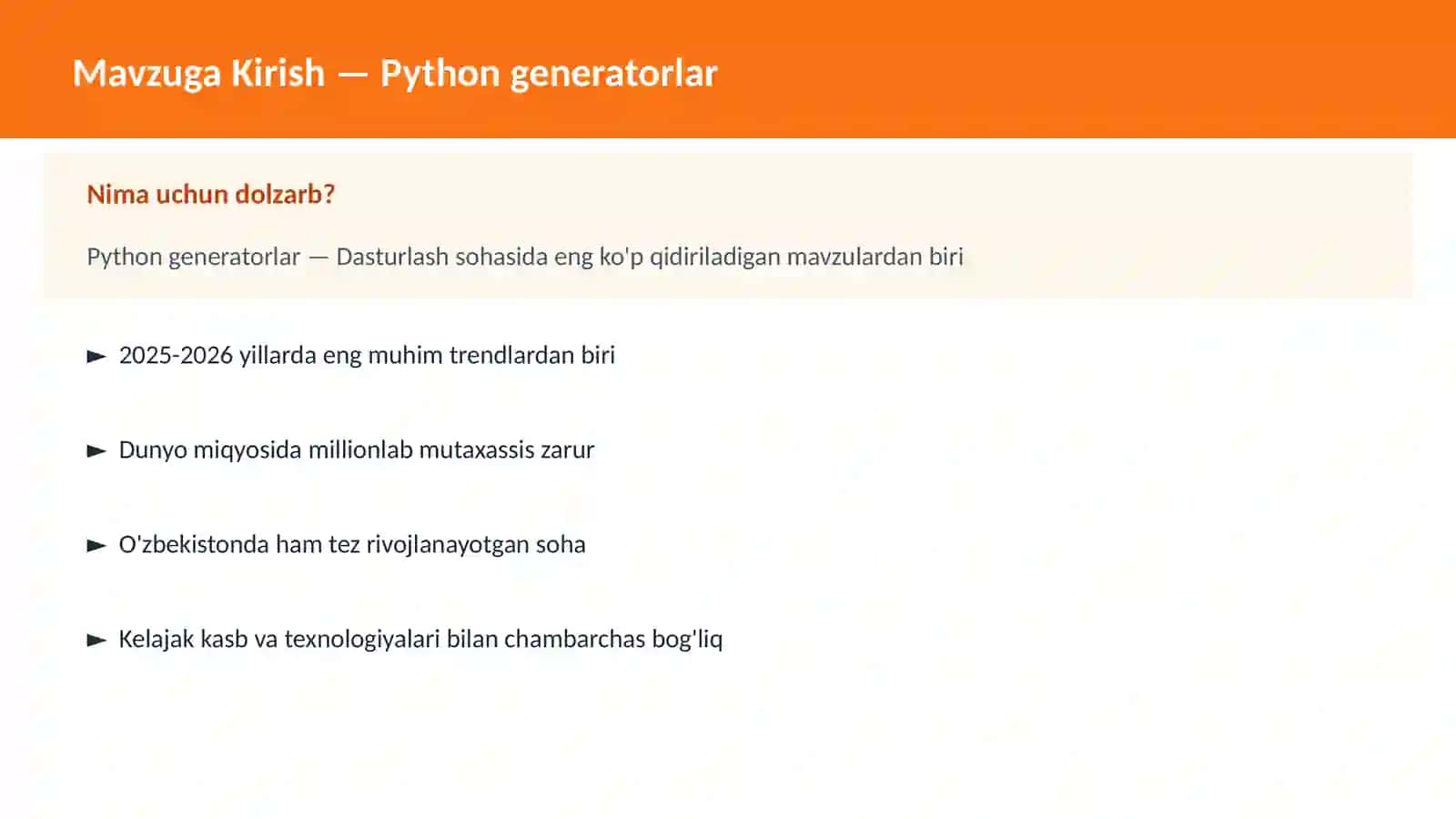 PYTHON DASTURLASH 2