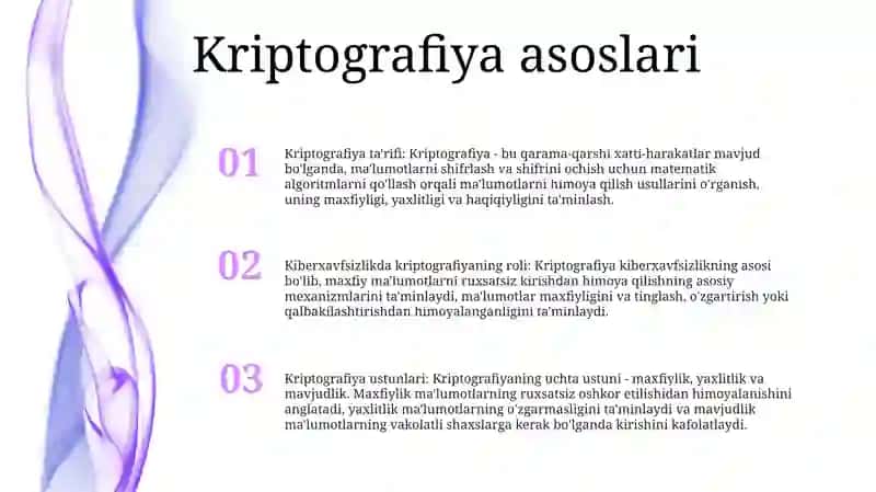 Axborot Xavfsizligini TaʼMinlashning GʻOyaviy Nazariy Asoslari 2