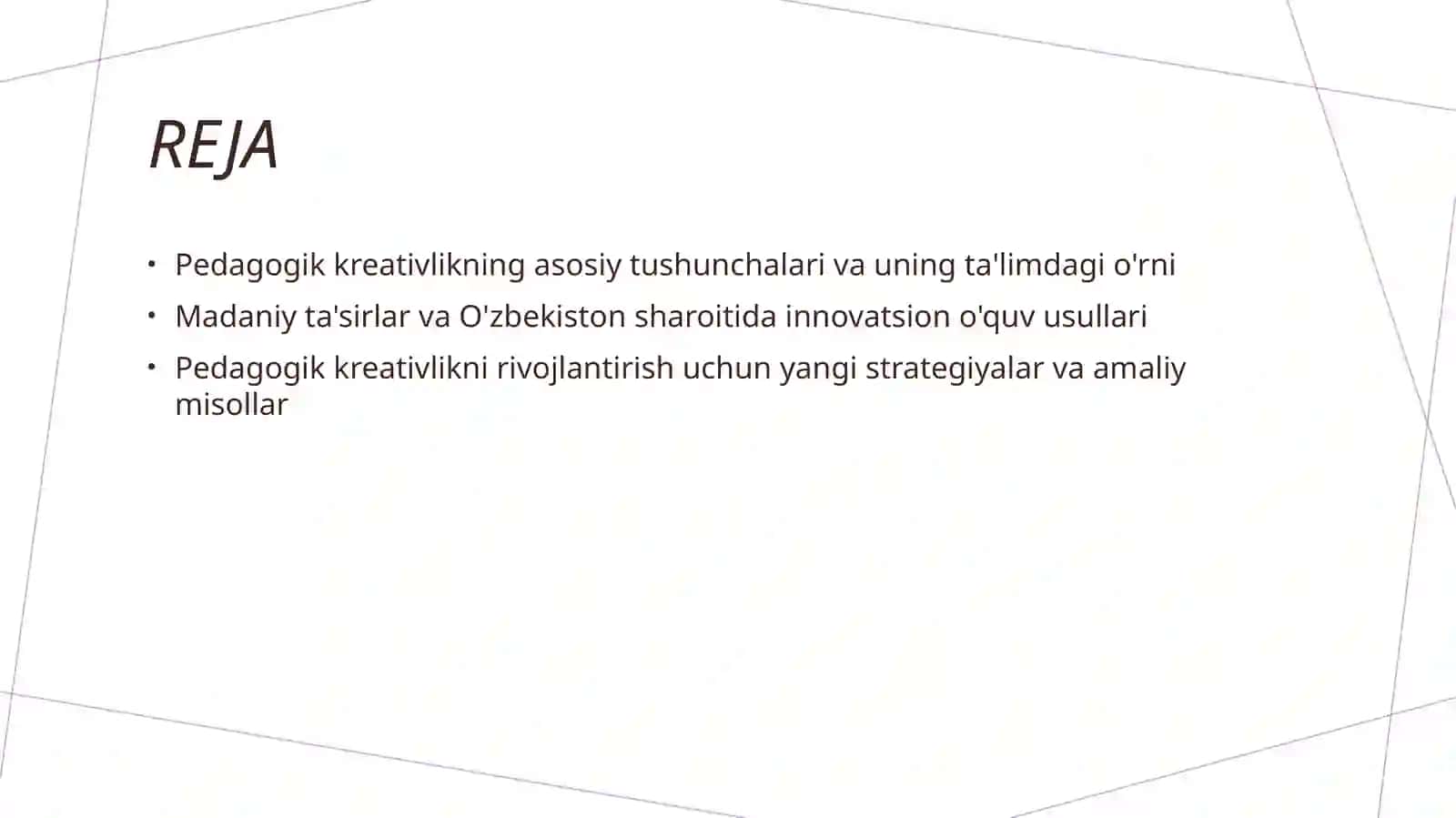 Pedagogik kreativlik va uning o'ziga xos jihatlari 2