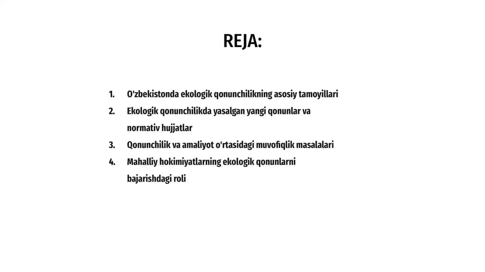 O'zbekistonda ekologik qonunchilik va uning samaradorligini oshirishning o'ziga xos xususiyatlari 2