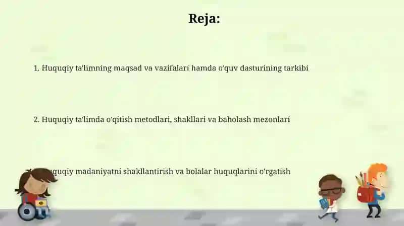 MTT katta va maktabga tayyorlov guruhlarida huquqiy tarbiya berish mazmuni 2