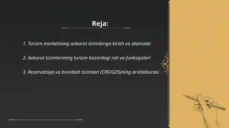 Turizm marketining axborot tizim 2