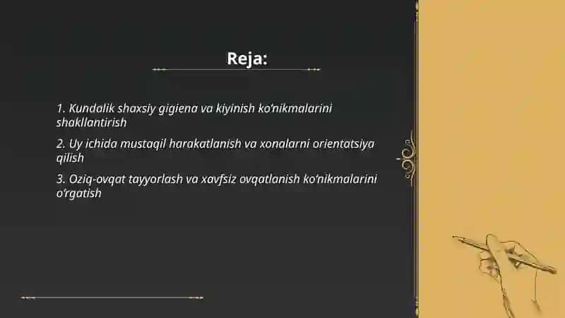 Ko‘zi zaif bolalarda mustaqil hayot ko‘nikmalarini shakllantirish 2
