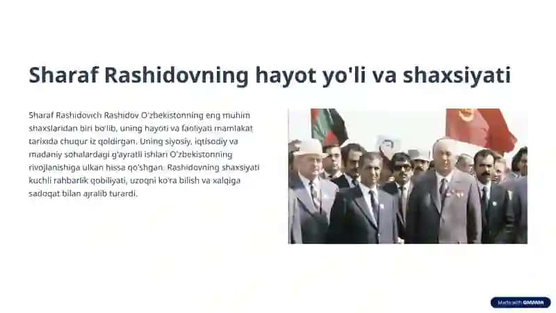 Sharaf Rashidov: Buyuk Davlat Arbobi 2