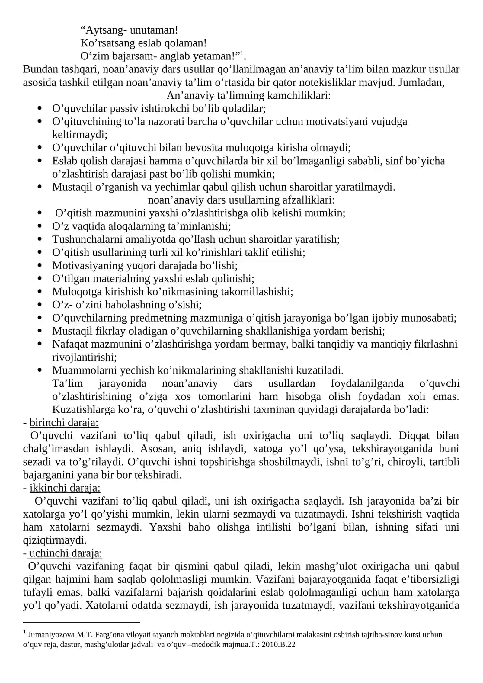 O'qitishning Noan'anaviy shakllari va ularning o'ziga xos xususiyatlari 2