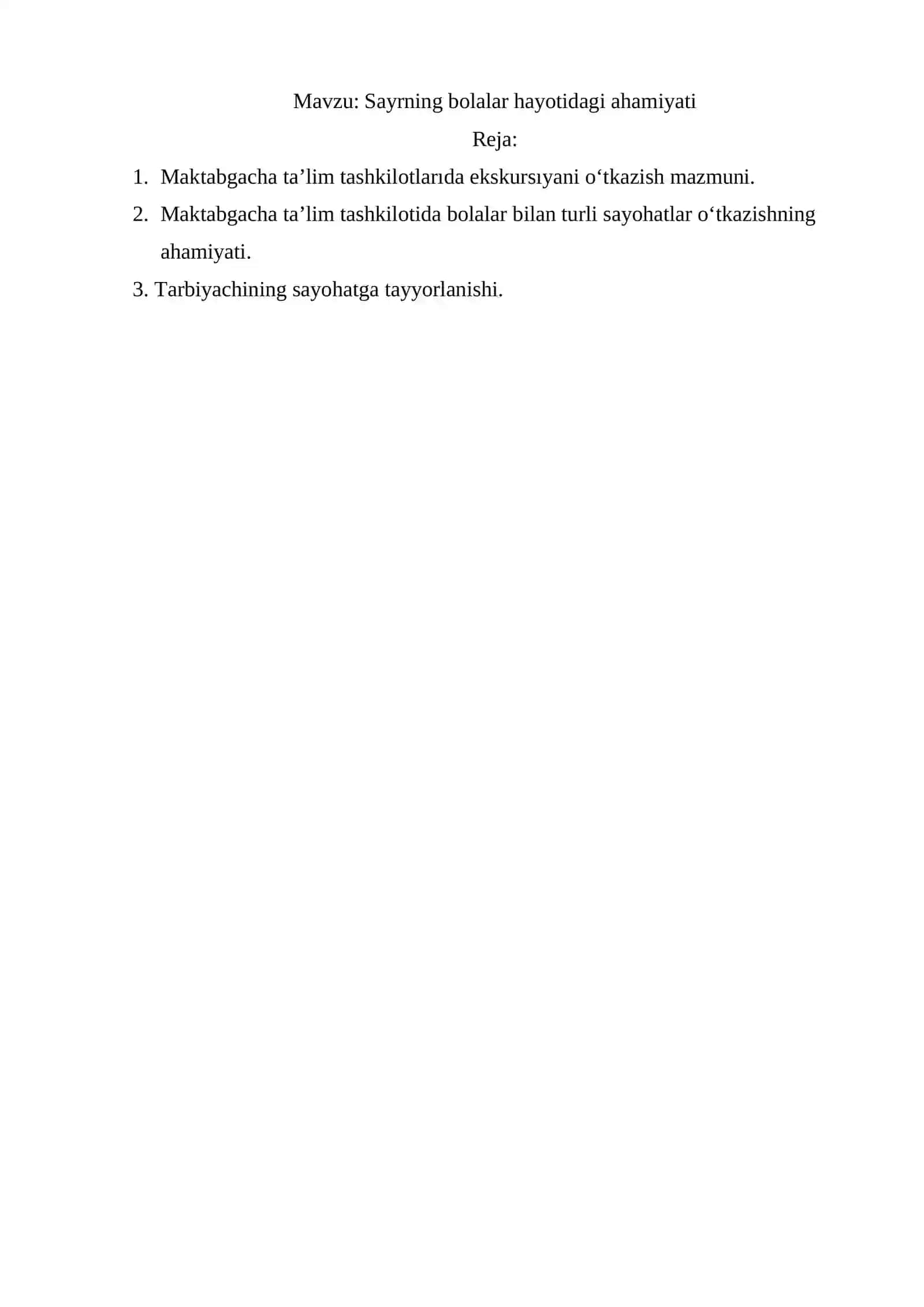 Sayrning bolalar hayotidagi ahamiyati 2