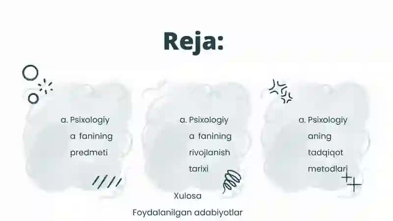 Psixologiyafaning predmeti va rivojlanish tarixi 2