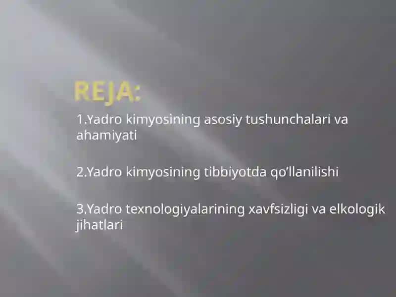 Yadrokimyosining tibbiyotdagi o’rni 2