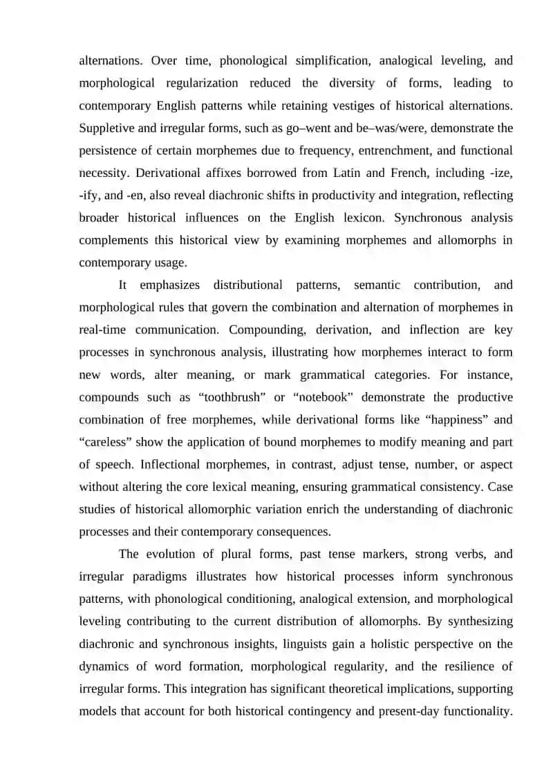 English Morphology Study 2