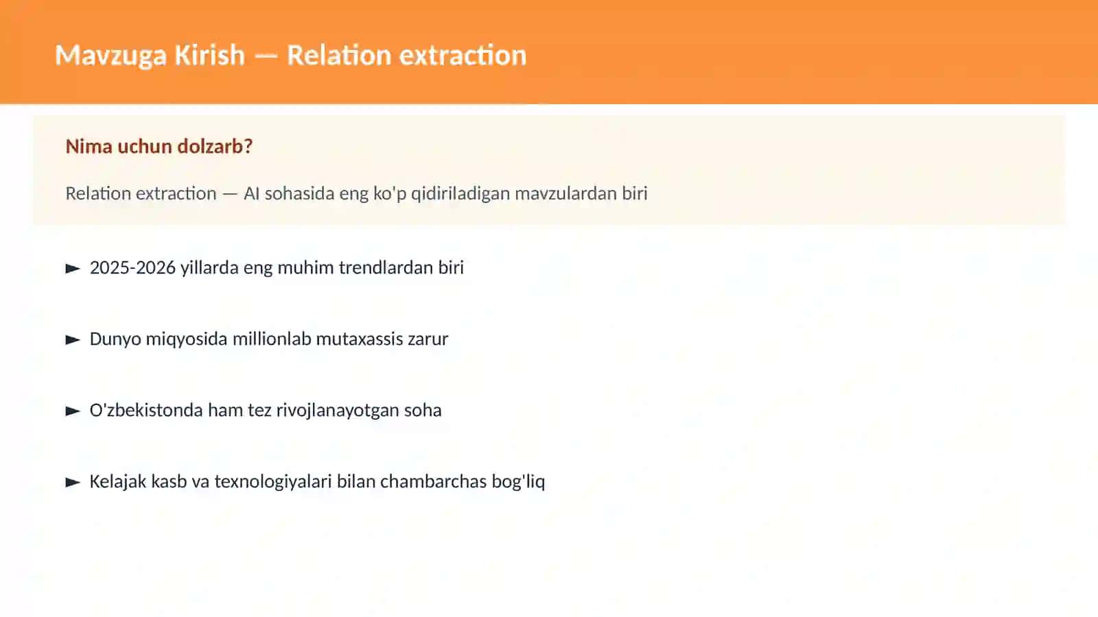 Relation extraction 2