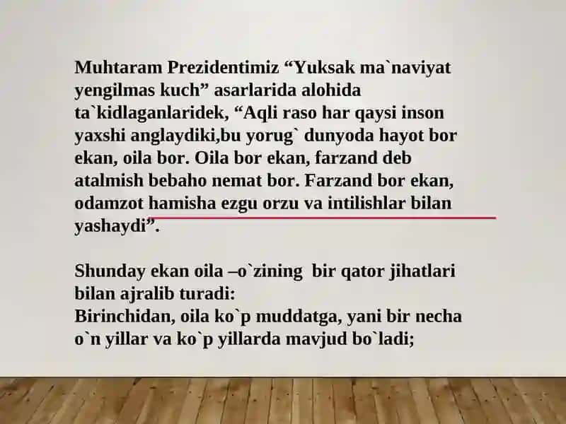 Yoshlarni ayniqsa qizlarni oilaviy hayotga  tayyorlash, erta turmush qurishning oldini olish 2