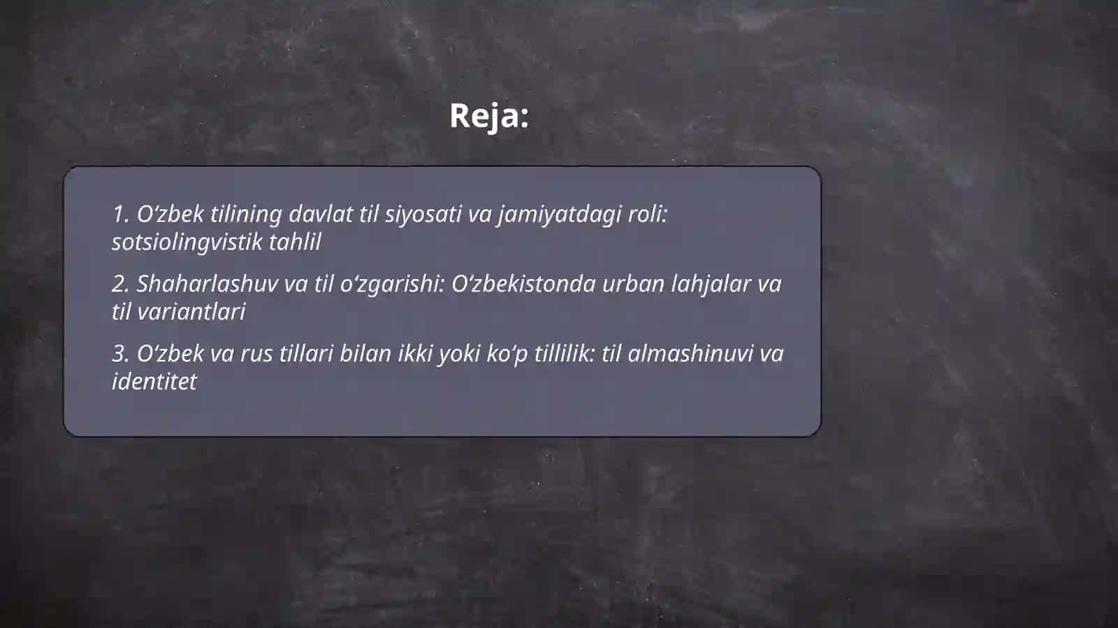 SOTSIOLINGVISTIKANING DOLZARB MASALALARI(OʻZBEKISTON MISOLIDA) 2