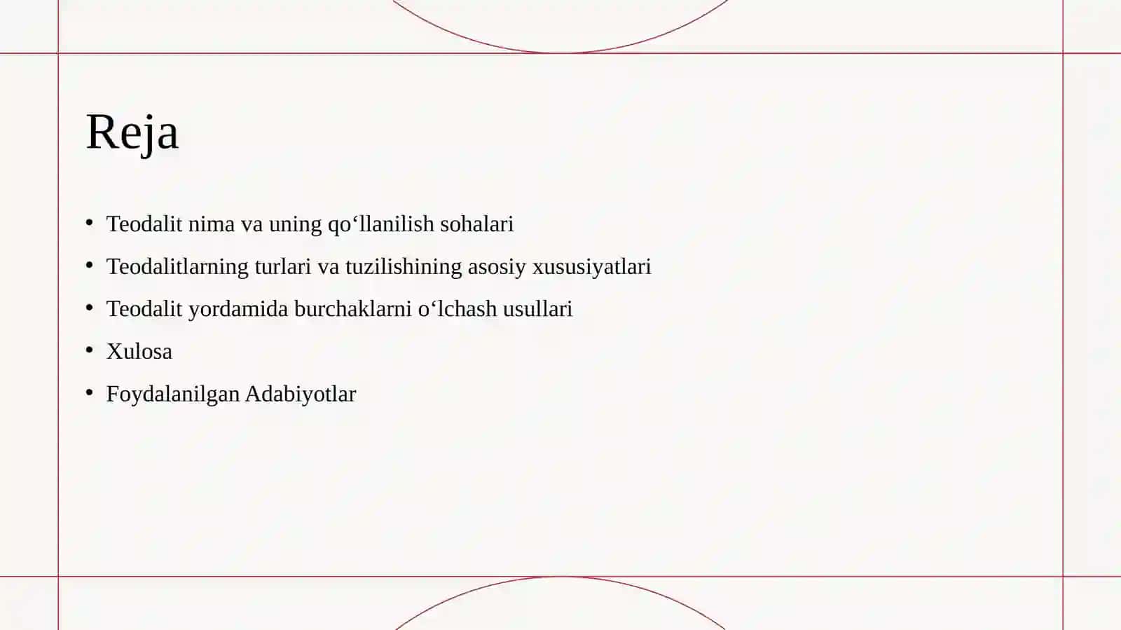 Teodalit, Teodalit bilan burchak o'lchash 2