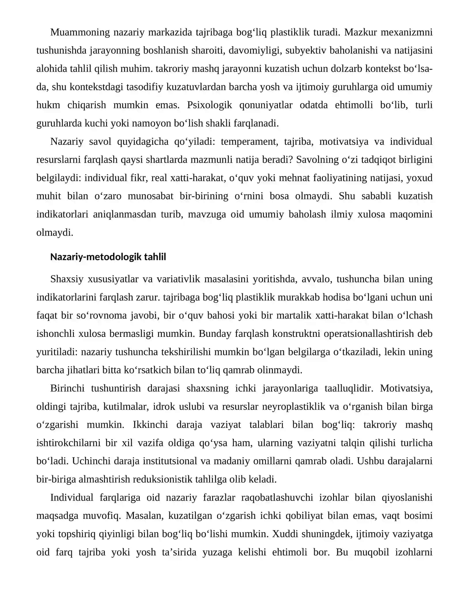 NEYROPLASTIKLIK VA O‘RGANISHNING INDIVIDUAL FARQLARI 2
