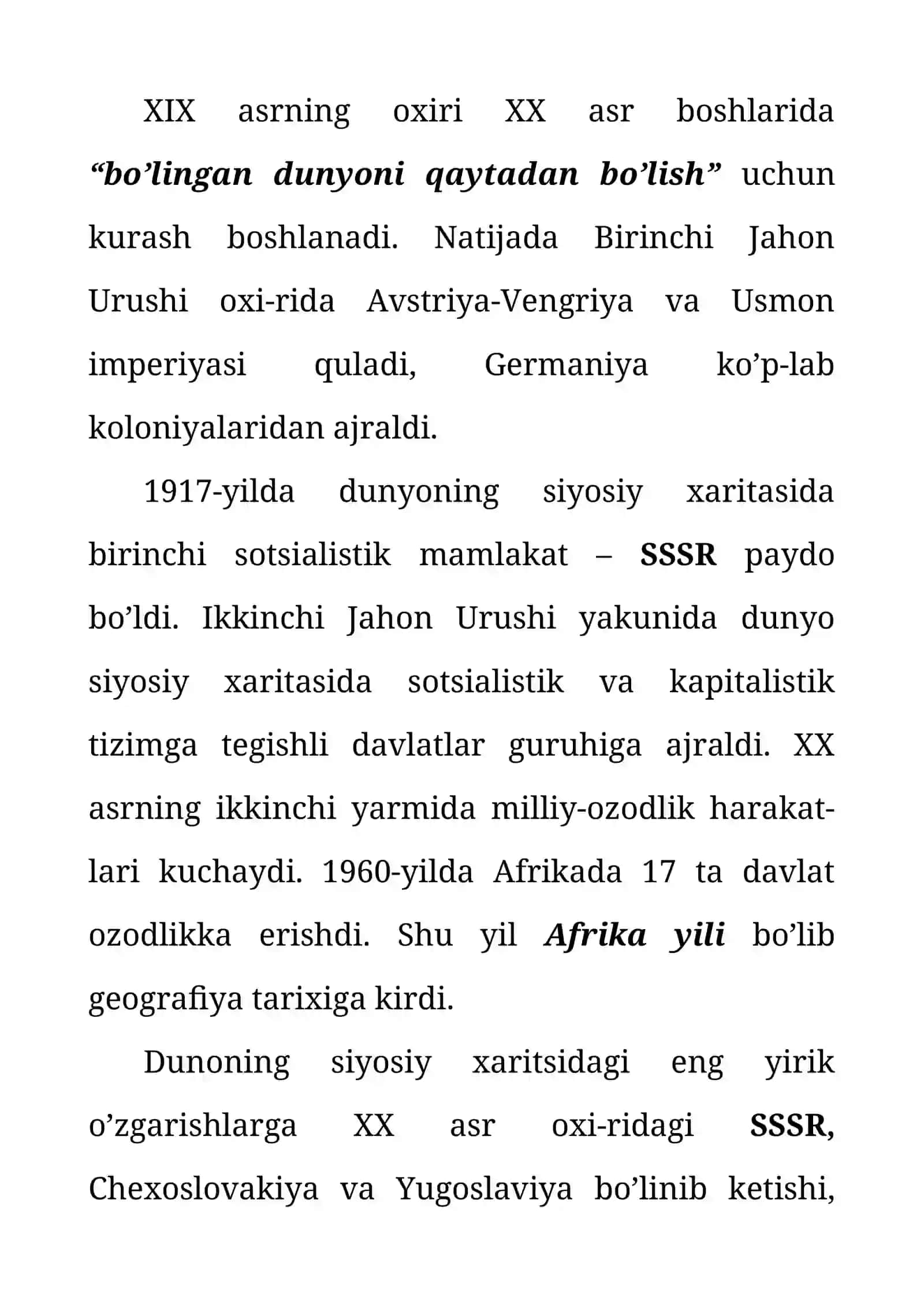Dunyoning hozirgi siyosiy xaritasi 2