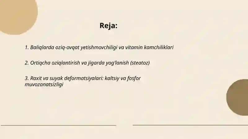 Baliqlarning yuqmsiz kasaliklari 2