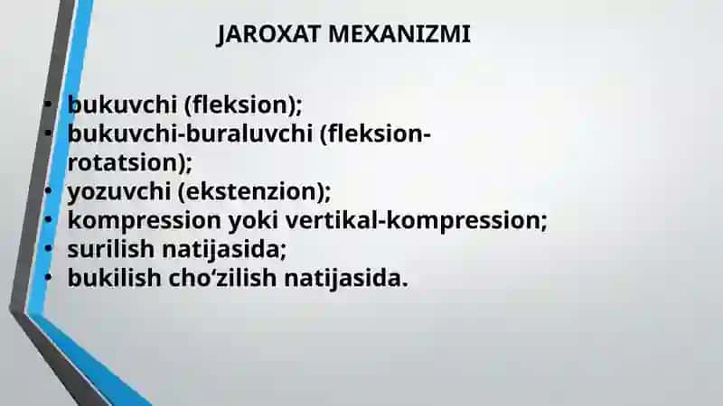 Umurtqa pog‘onasining shikastlanishlari 2