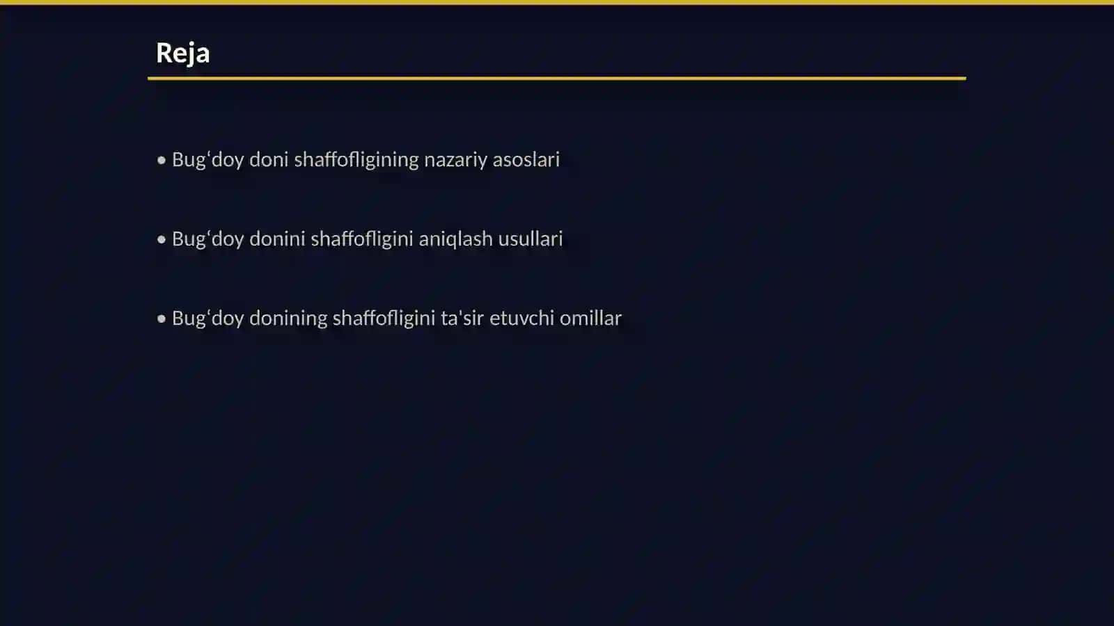 Bugʻdoy doni shaffofligining nazariy asoslari 2