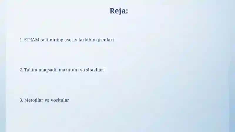 STEAM ta'limining asosiy komponentlari 2