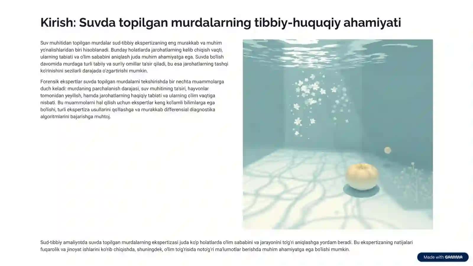 Suvdan chiqarib olingan murdalarning differensial diagnostikasi 2