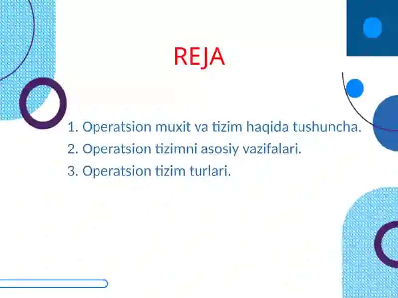 Operatsion Tizimlar 2