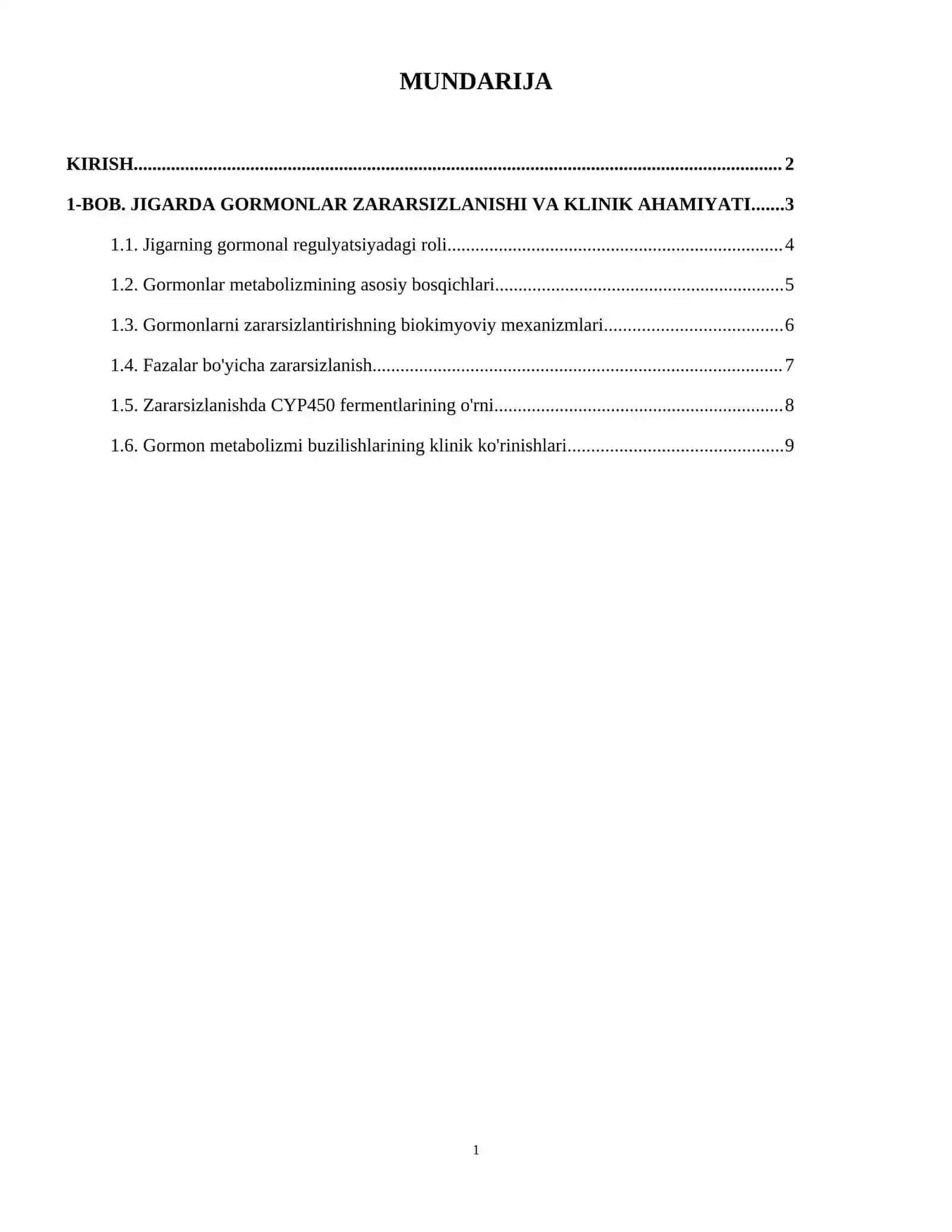 Jigarda gormonlarni zararsizlantirilishi, klinik ahamiyati. 2