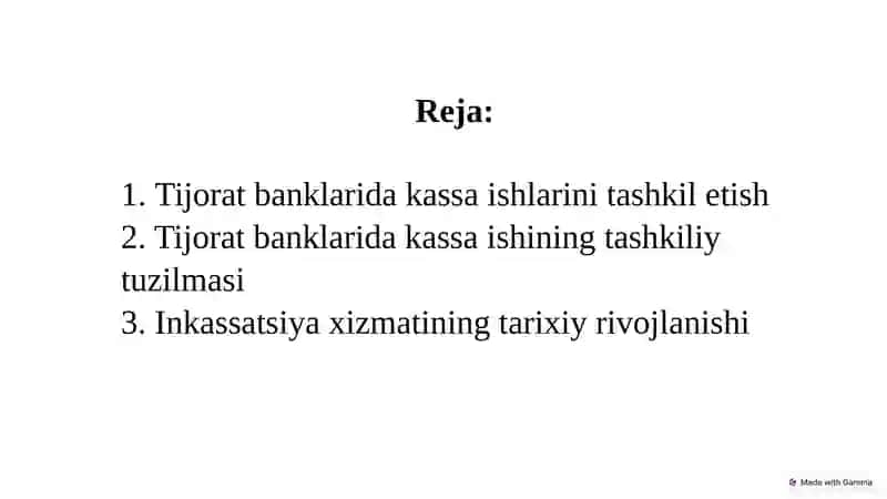 Tijorat banklarida kassa ishlarini tashkil etish 2