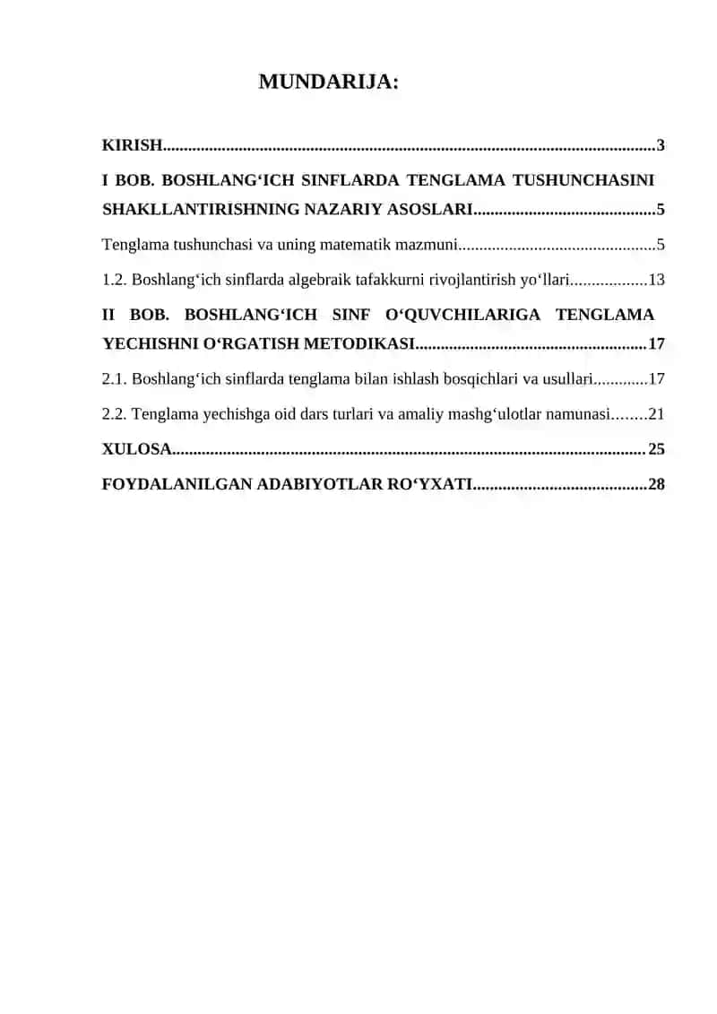 Boshlang'ich sinflarda algebraik tafakkurni rivojlantirish yo‘llari 2