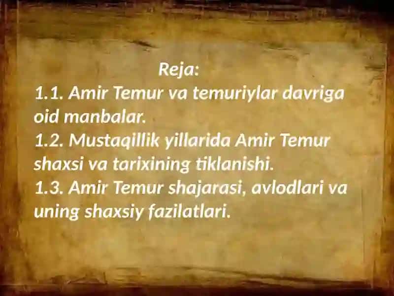 Amir Temur Buyuk Sarkarda va Davlat Arbob 2