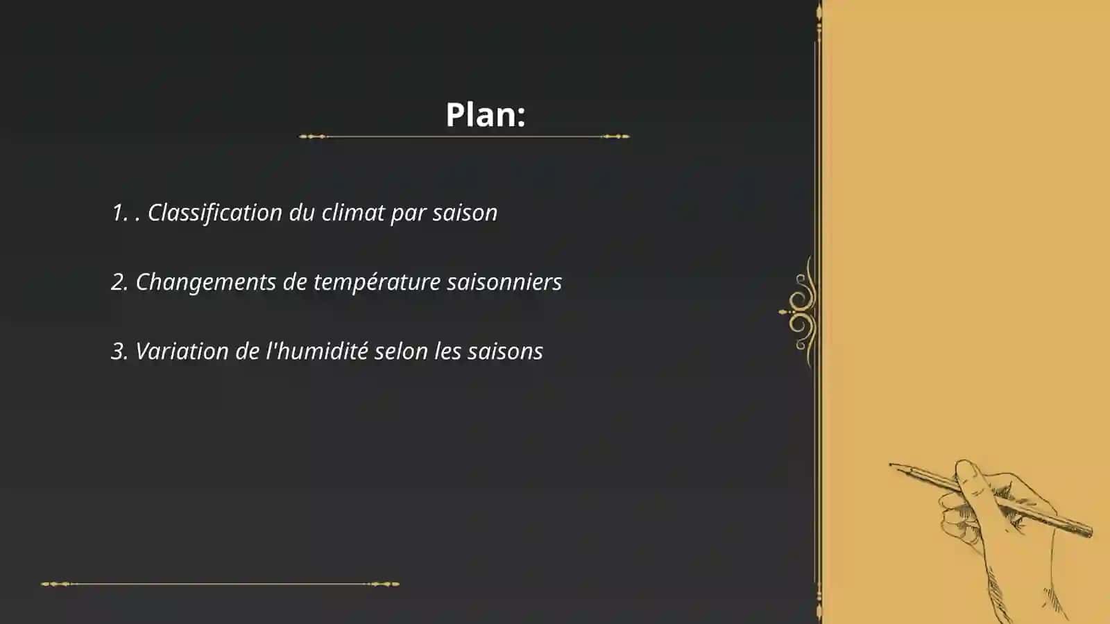 Classification du climat par saison 2