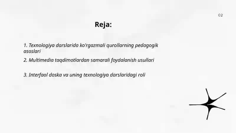 Texnologiya darslarida ko'rgazmali qurollarning pedagogik asoslari 2