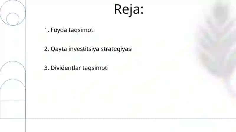 Qayta investitsiya strategiyasi 2