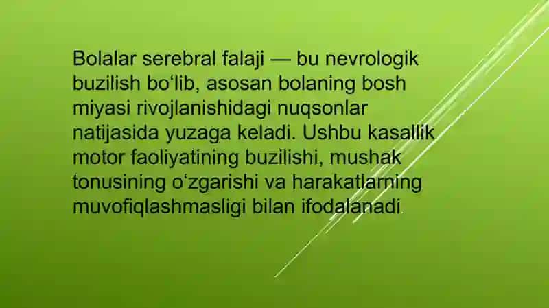Bolalar serebral falaji 2