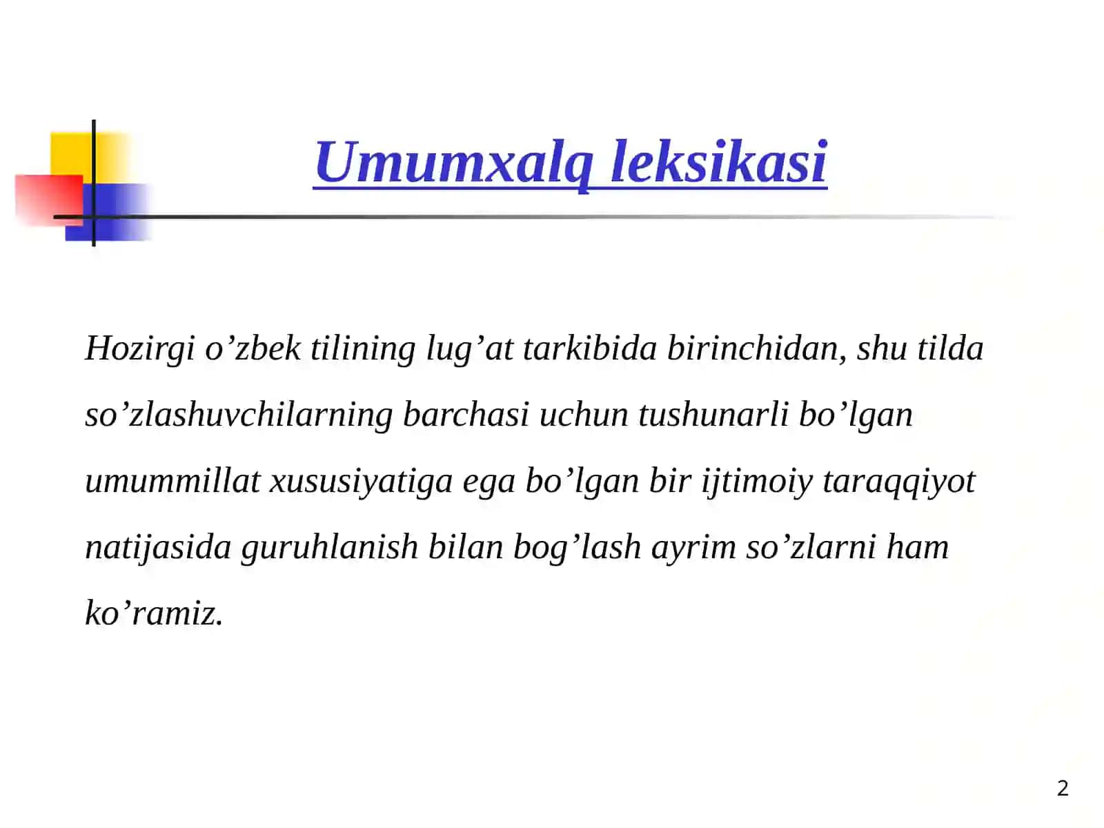 Umumxalq leksikasi 2