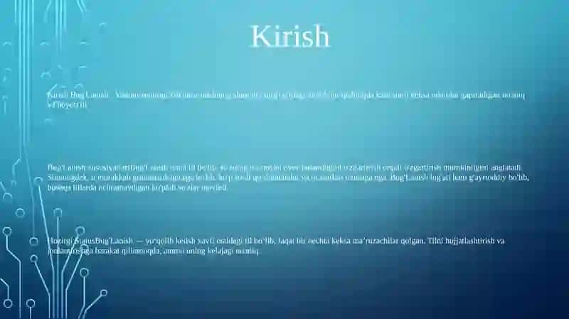 Bug‘Lanish 2