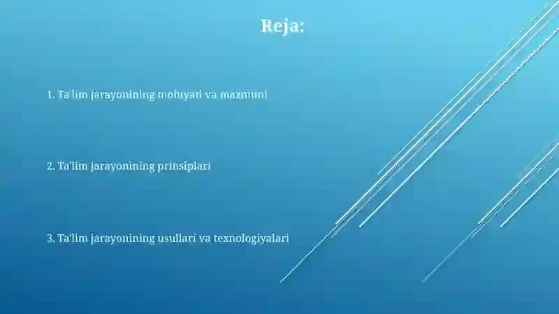 Ta'lim jarayonining mohiyati, mazmuni, tarbiyat amoyillari va metodlari 2