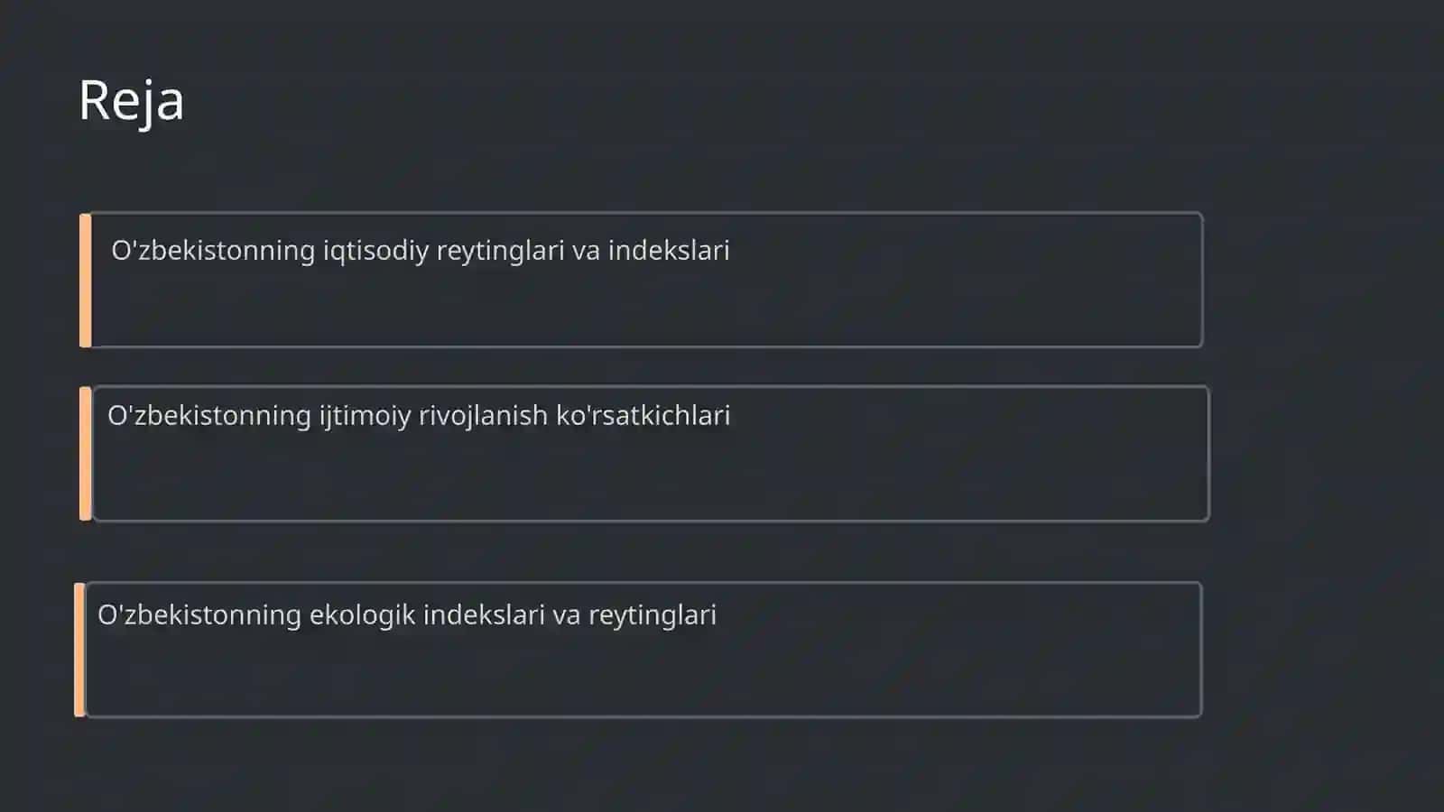 O'zbekistonning xalqaro reyting va indekslari 2
