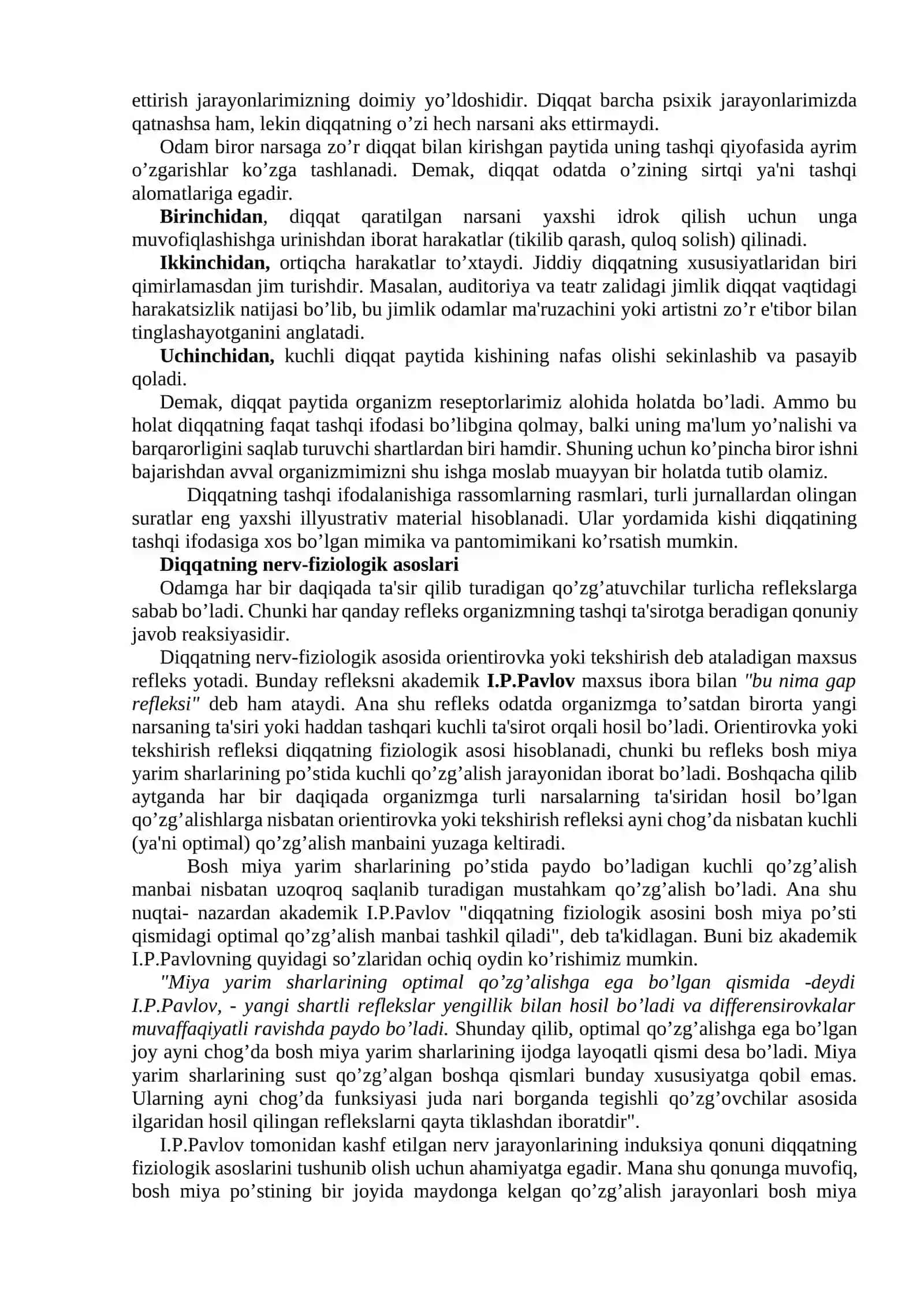 Diqqat tushunchasi 2
