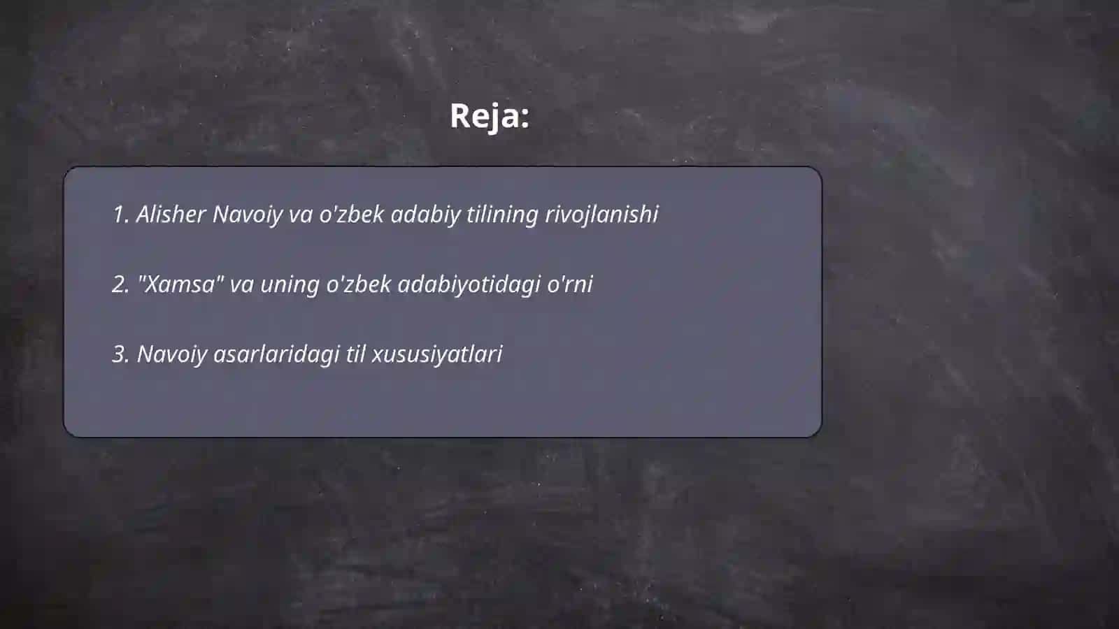Alisher Navoiy-o'zbek adabiy tilining asoschisi 2