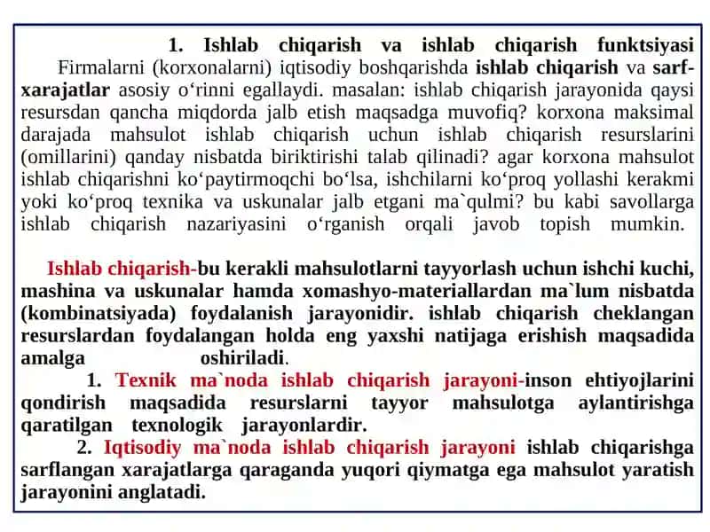 Ishlabchiqarish 2