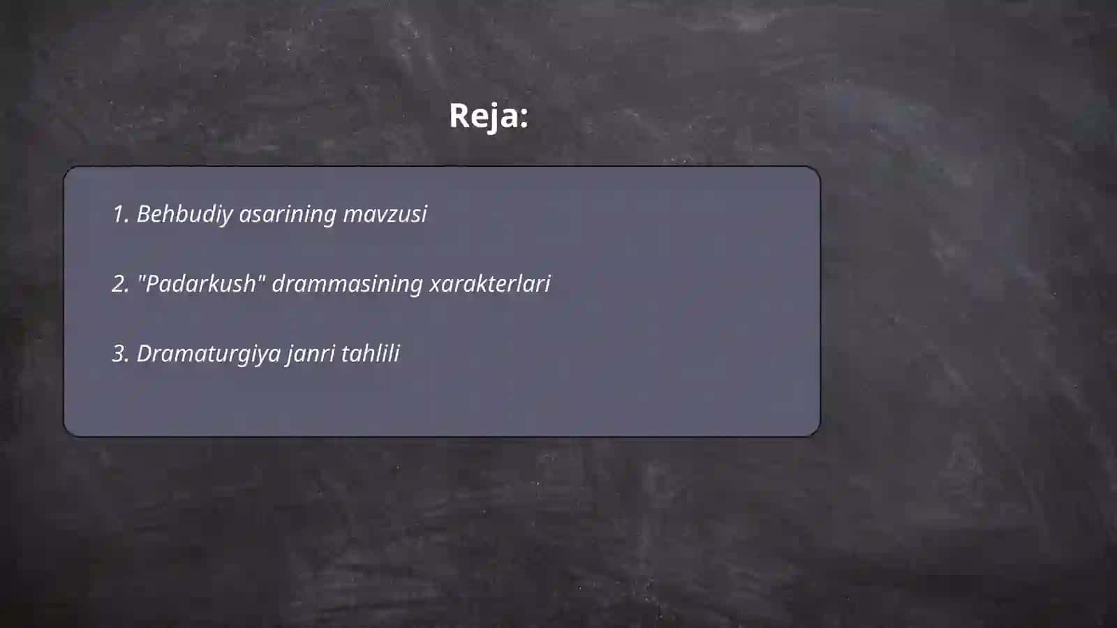 Behbudiyning padarkush drammasi 2