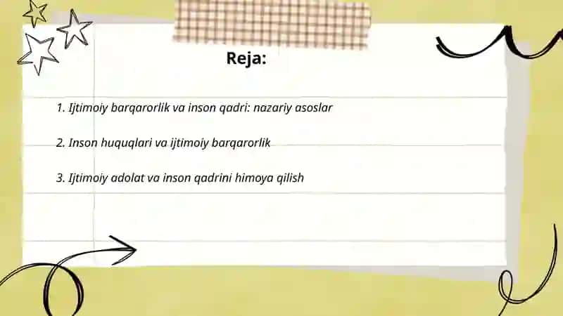 Ijtimoiy barqarorlik va inson qadri 2