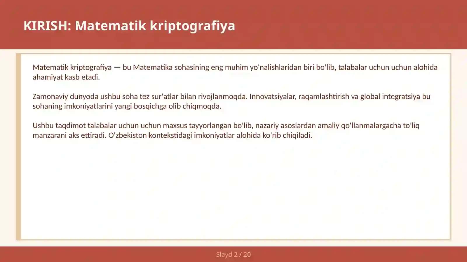 Matematik Kriptografiya 2