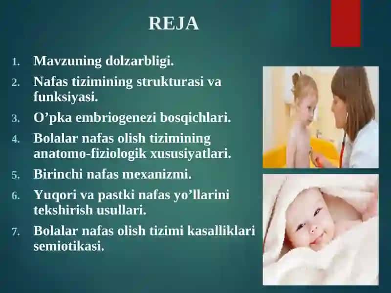 Bolalar nafas olish tizimi anatomo-fiziologik xususiyatlari 2