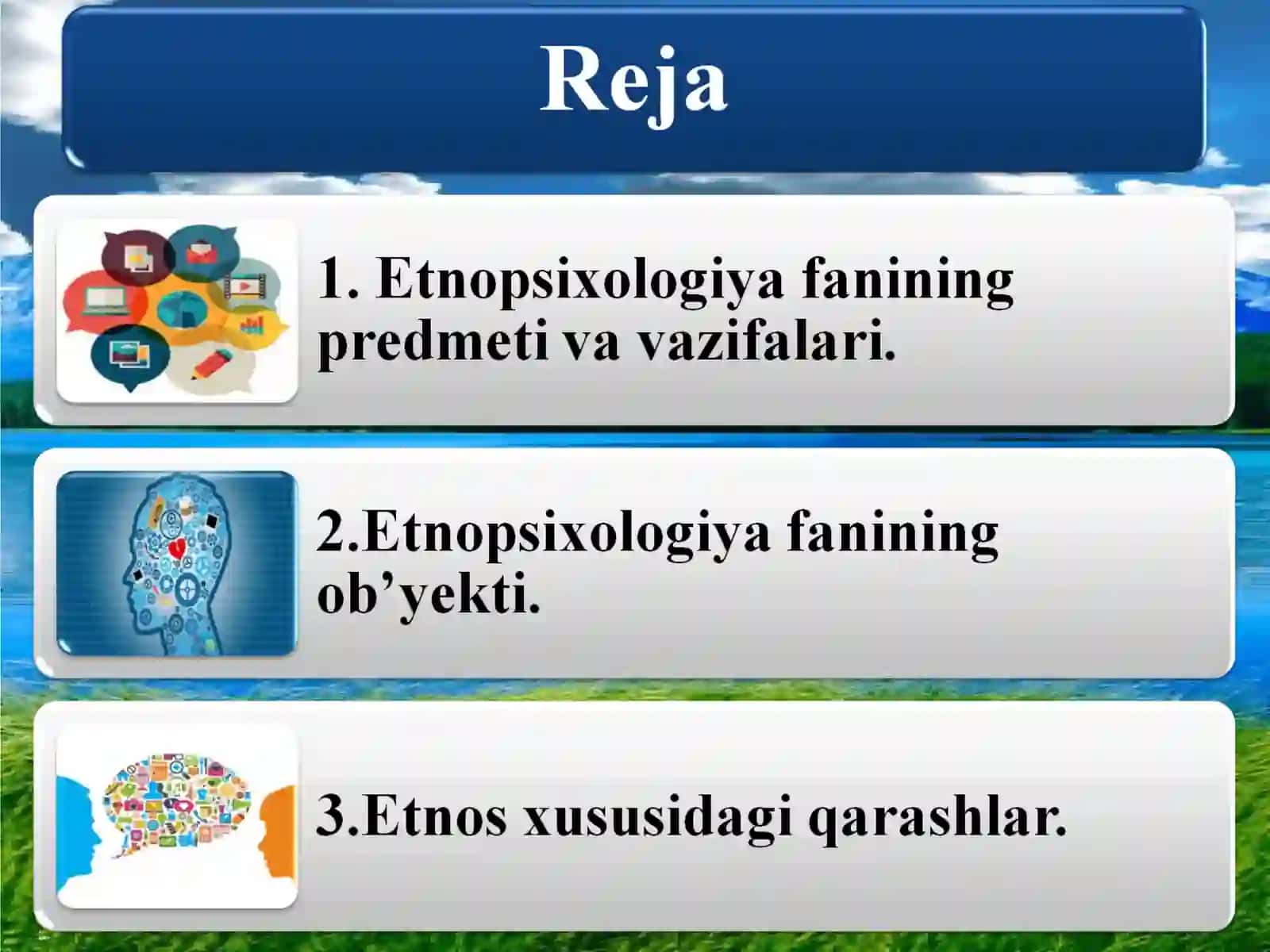 Etnopsixologiya fanining predmeti va oby'ekti, maqsadi va vazifalari 2